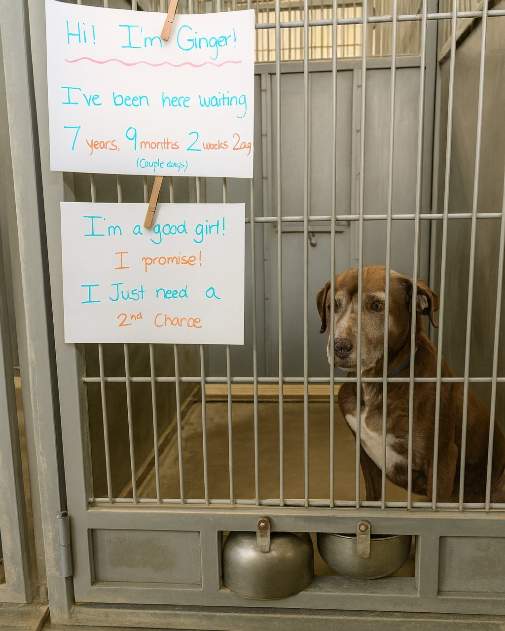 You are currently viewing After Seven Years Behind Shelter Walls, Ginger Finally Found Her Forever Home